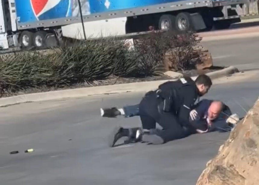 Suspect seen resisting arrest in Mesquite Tx